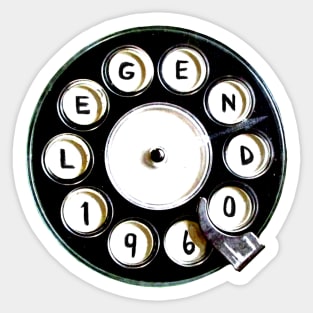 Retro Phone, 1960 Legend, Born in 1960 Sticker